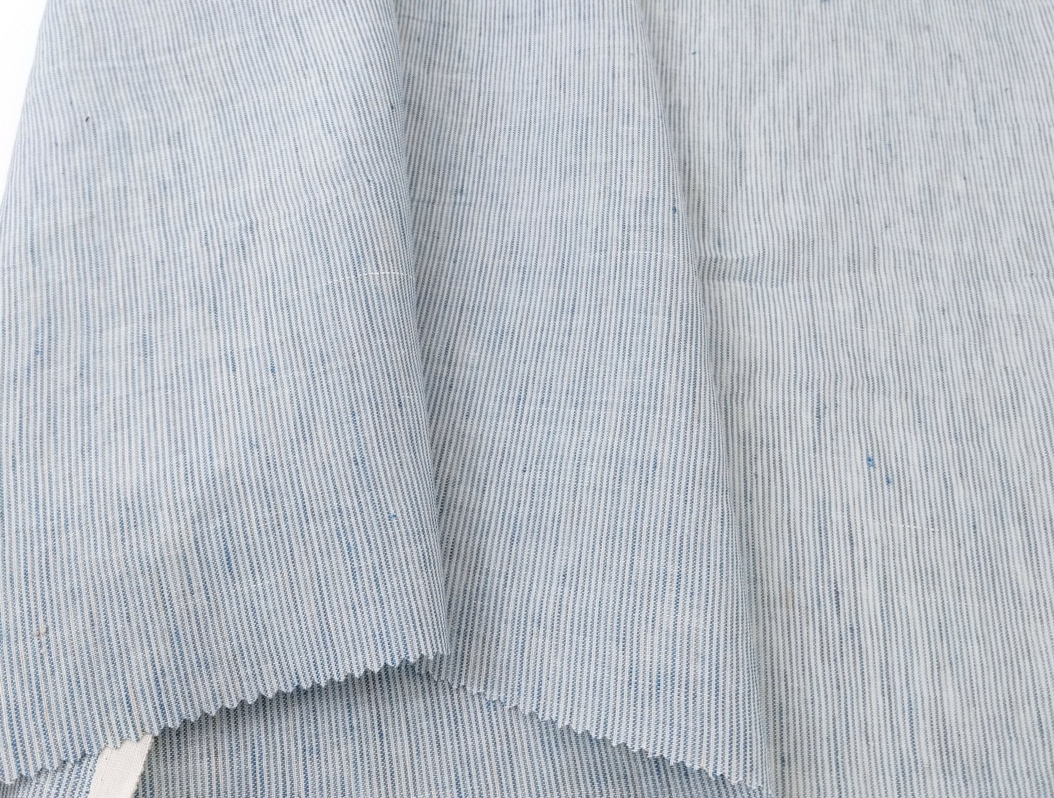 Linen Thin Stripe Fabric 6404 7647 6882 6883 - The Linen Lab - Blue