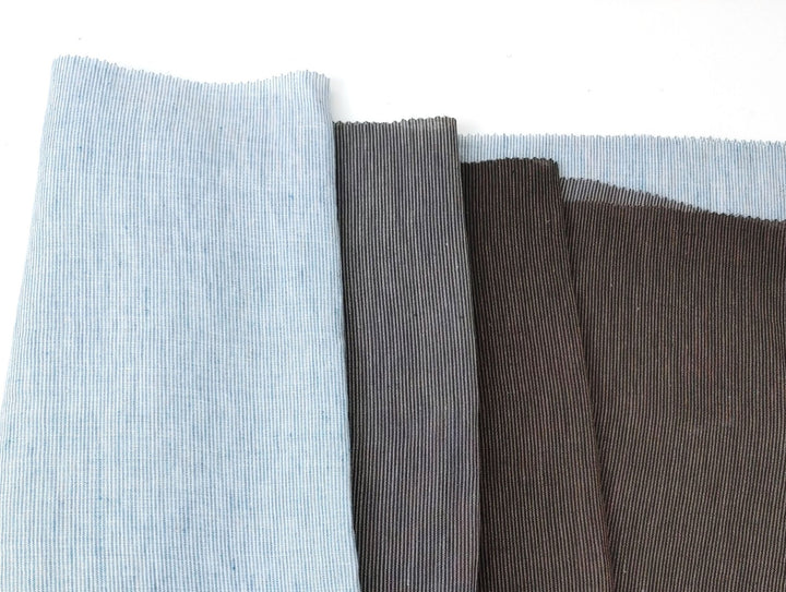 Linen Thin Stripe Fabric 6404 7647 6882 6883 - The Linen Lab - Orange