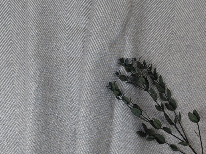 Luxurious Linen-Rayon HBT Fabric: Big Size with Two-Tone Chambray Design 6062 6063 - The Linen Lab - Beige
