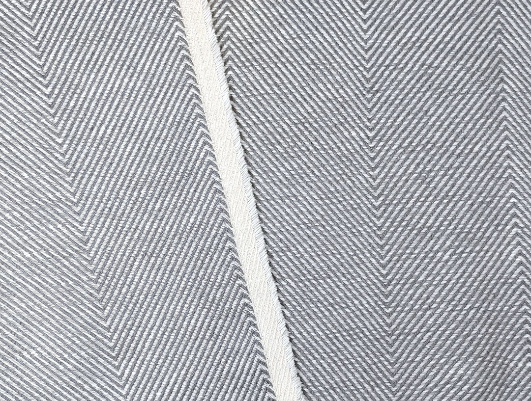 Luxurious Linen-Rayon HBT Fabric: Big Size with Two-Tone Chambray Design 6062 6063 - The Linen Lab - Gray(Light)