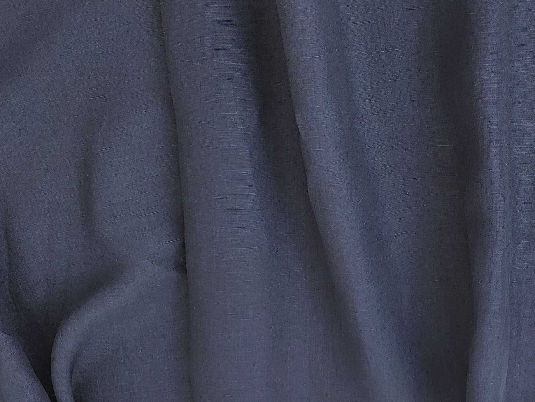 Plain Weave Linen Tencel Navy Fabric - Light to Medium Weight 4481 - The Linen Lab - Navy