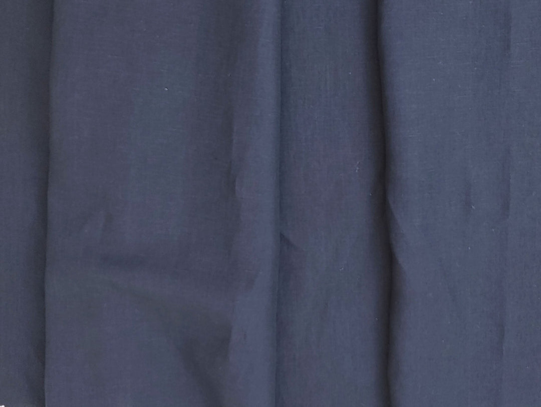 Plain Weave Linen Tencel Navy Fabric - Light to Medium Weight 4481 - The Linen Lab - Navy