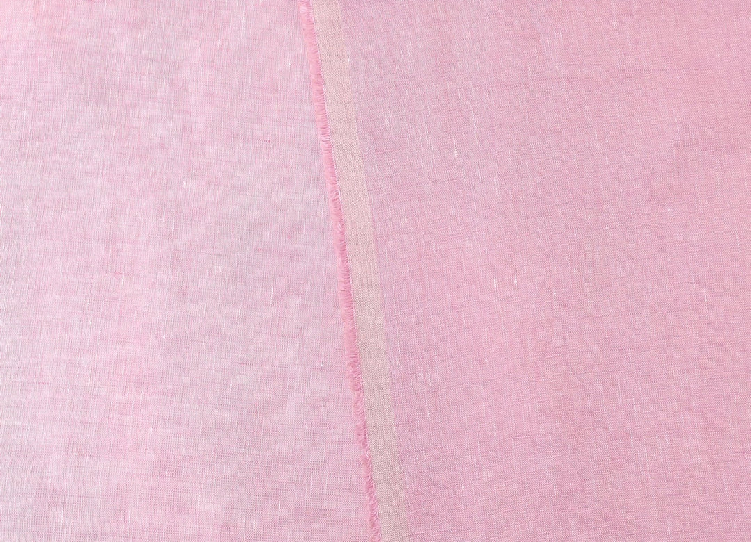 Premium 100% Linen Chambray Fabric - Medium-Light Weight, Plain Weave 7800 7801 - The Linen Lab - Pink