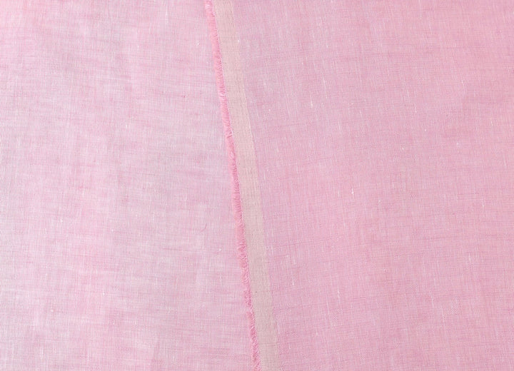 Premium 100% Linen Chambray Fabric - Medium-Light Weight, Plain Weave 7800 7801 - The Linen Lab - Pink