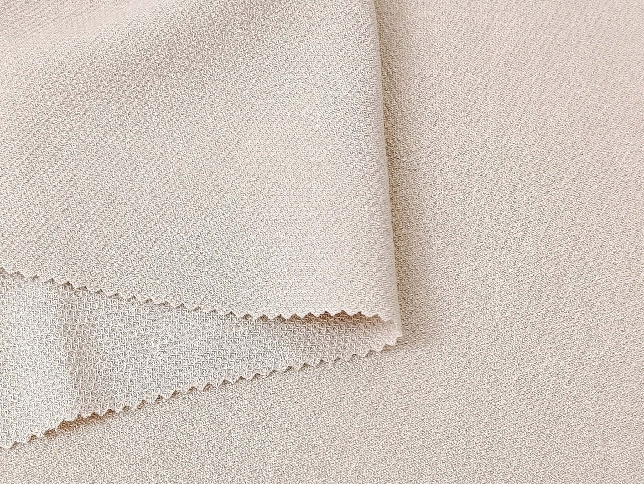 Premium Linen Rayon Tencel Dobby Stretch Fabric - Soft, Breathable, Versatile Material for Clothing and Crafts 7232 7233 - The Linen Lab - Beige(Light)