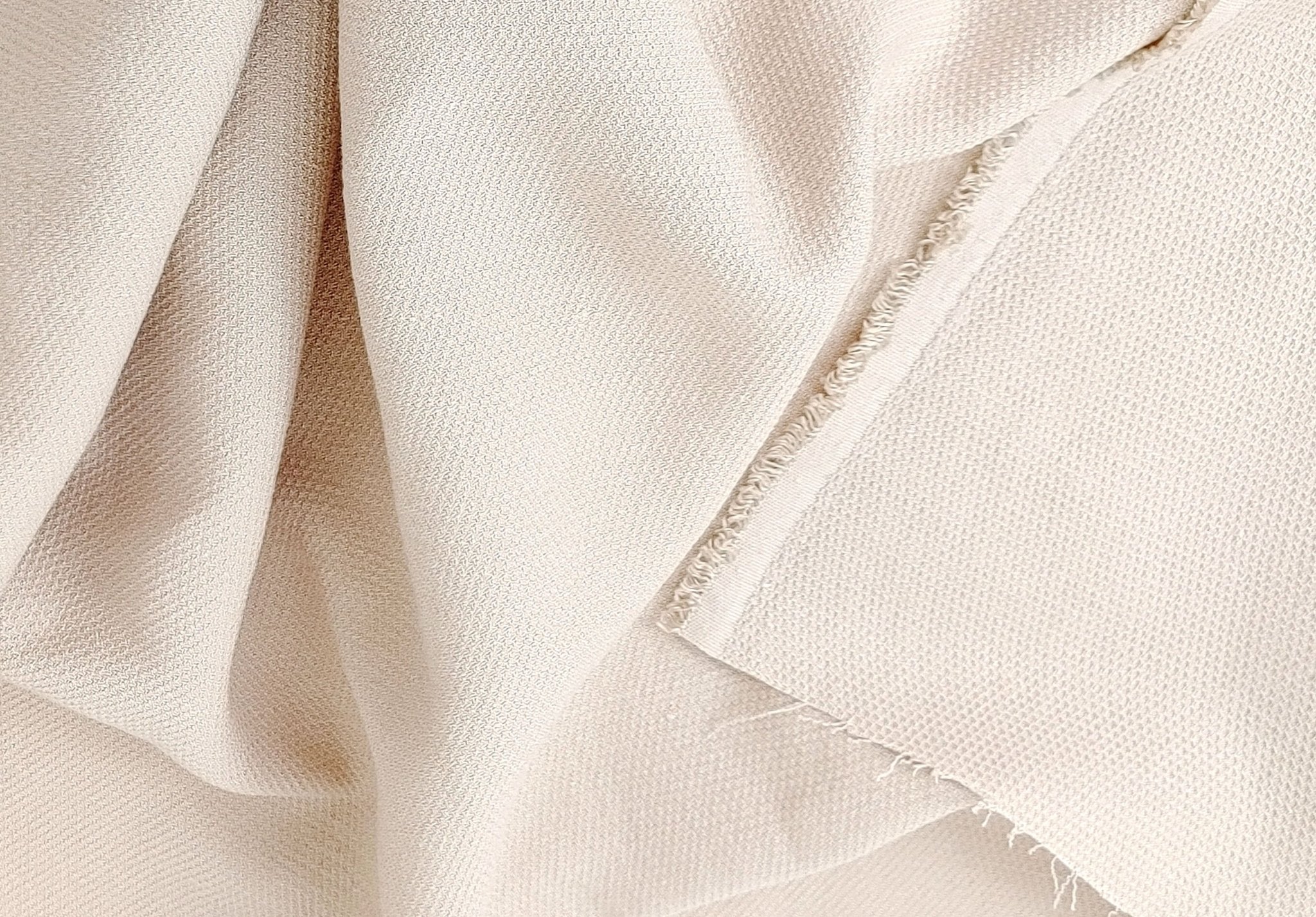 Premium Linen Rayon Tencel Dobby Stretch Fabric - Soft, Breathable, Versatile Material for Clothing and Crafts 7232 7233 - The Linen Lab - Beige(Light)