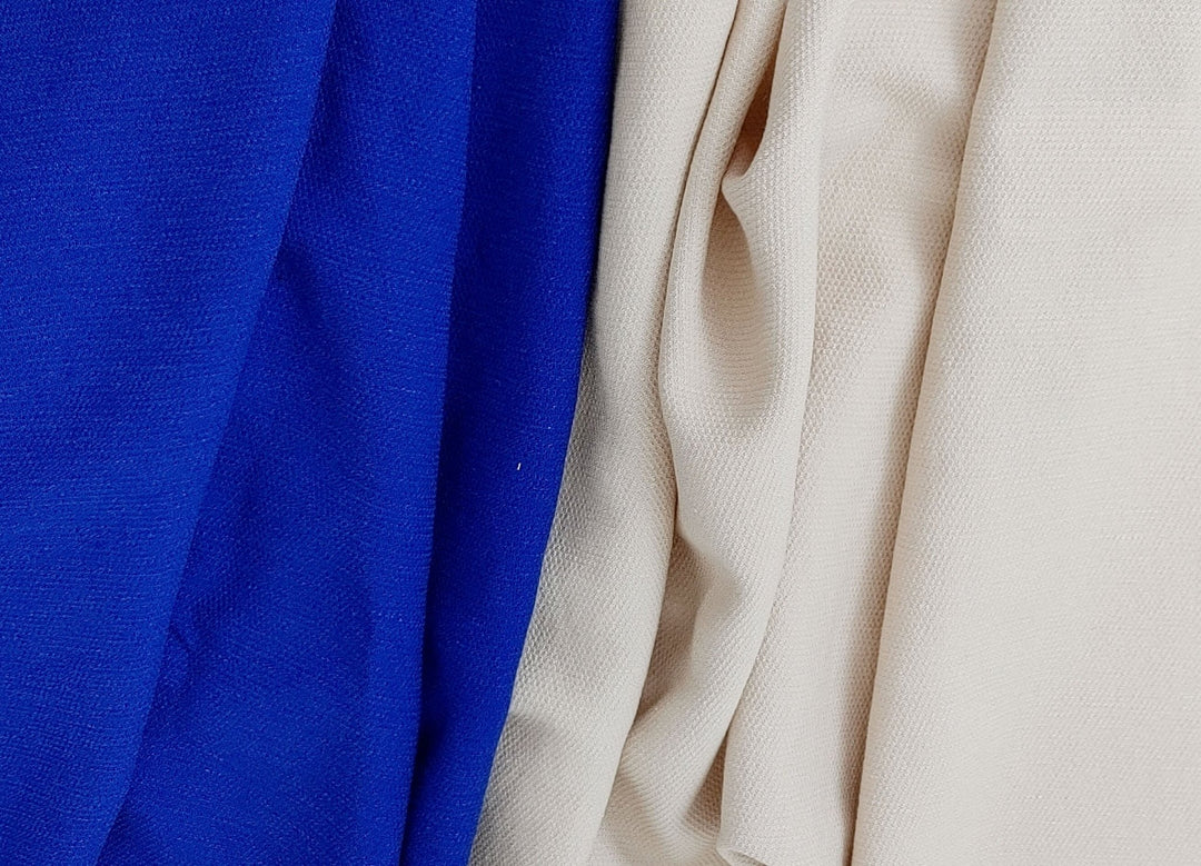 Premium Linen Rayon Tencel Dobby Stretch Fabric - Soft, Breathable, Versatile Material for Clothing and Crafts 7232 7233 - The Linen Lab - Blue
