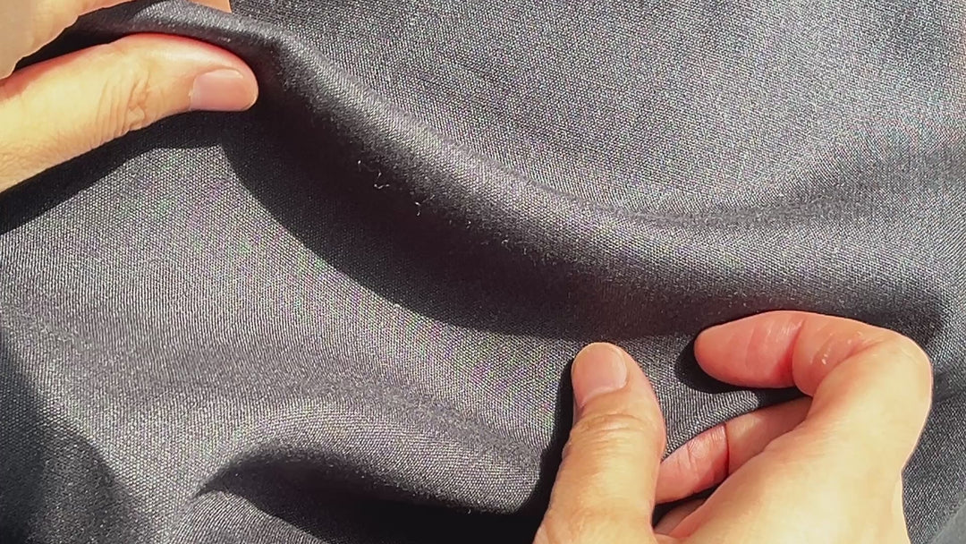 Linen Rayon Spandex Fabric – Great Drape & Comfort Stretch, Dark Navy & Grey 8162 8163