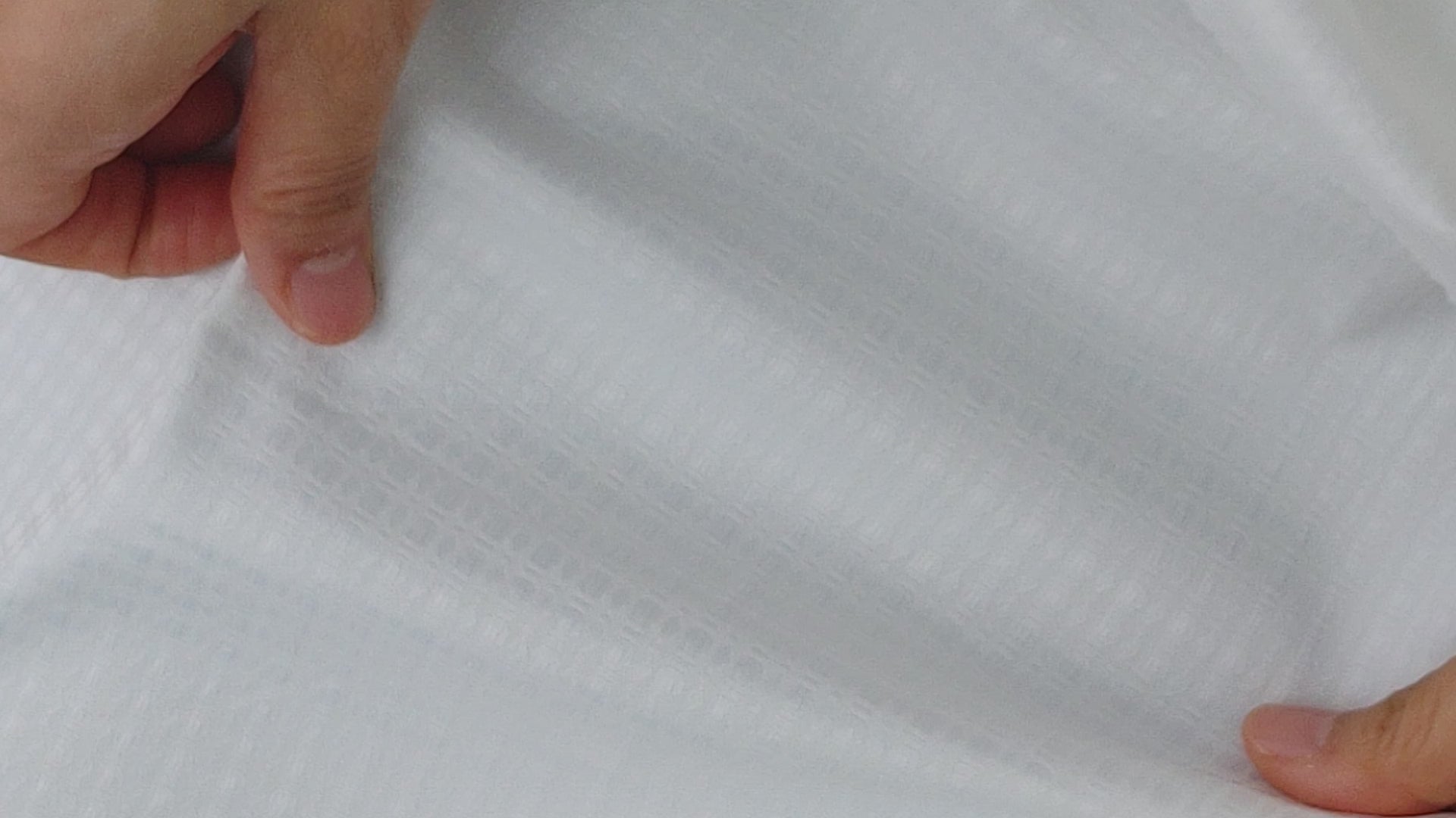 White Polyester Nylon PU Jacquard Fabric - Highly Stretchable 3927