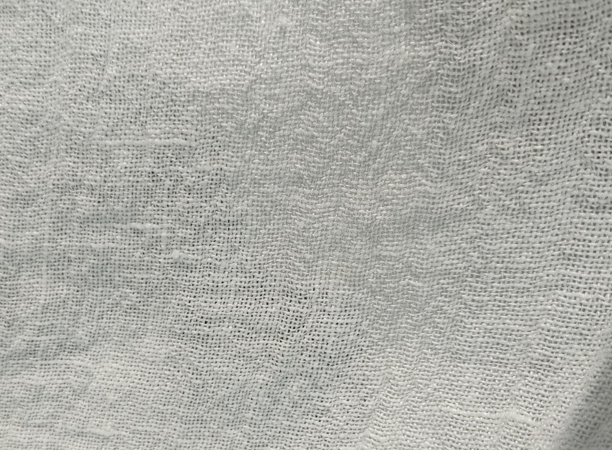 Pure Linen Slight Wrinkle - Effect Fabric - High - Twist Yarn, Low Density 6554 - The Linen Lab - White