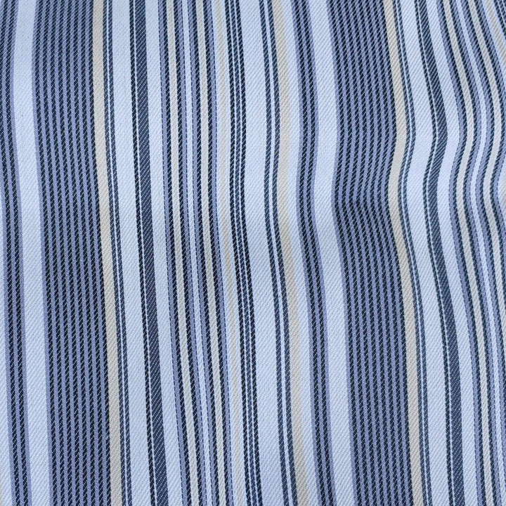 100% Cotton Fabric Double Face Stripe and Chambray Medium Weight - The Linen Lab - Grey