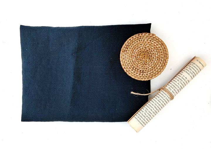 100% Linen Chambray Fabric, Light~Medium Weight, 2024 New Colorways 7823 7824 7778 7822 7662 - The Linen Lab - Navy(Dark)