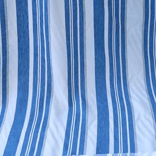 100% Linen Fabric Blue Dobby Stripe 6342 - The Linen Lab - Blue ST 6342