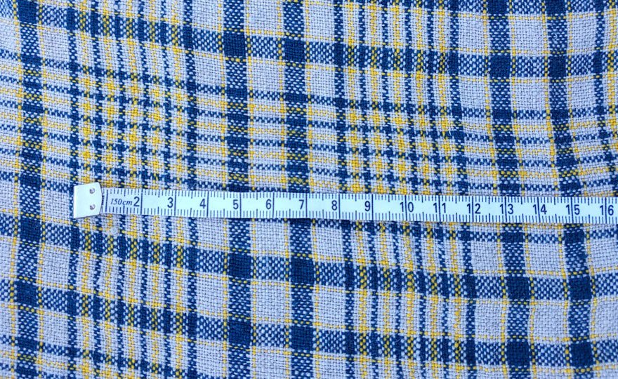 100% Linen Fabric Heavy Weight Plaid 6124 6125 - The Linen Lab - Yellow 6124