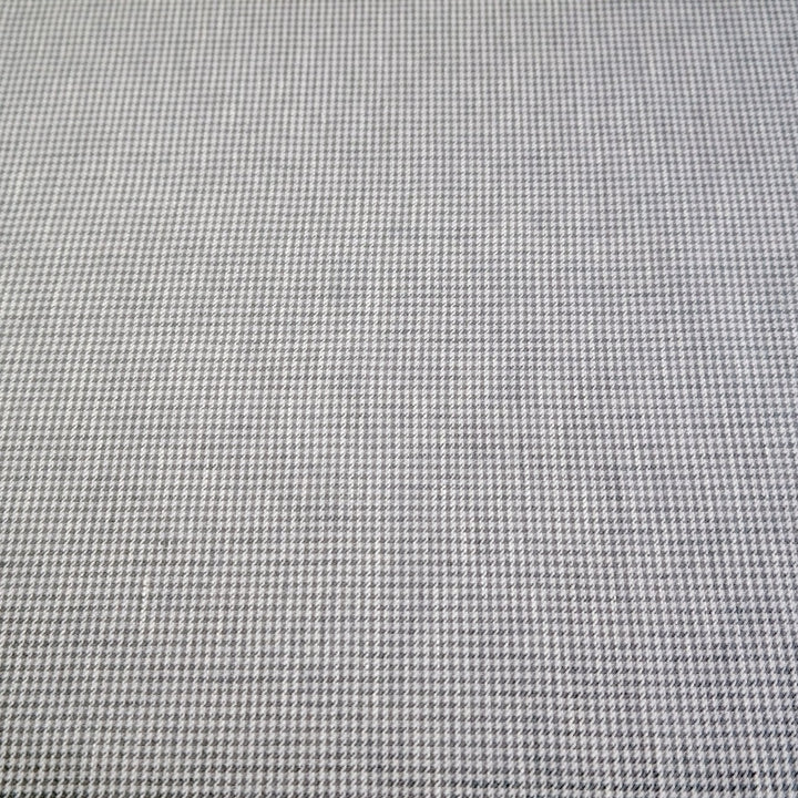 100% Linen Fabric Hound Tooth Check Grey Color 3958 - The Linen Lab - Grey check 3958