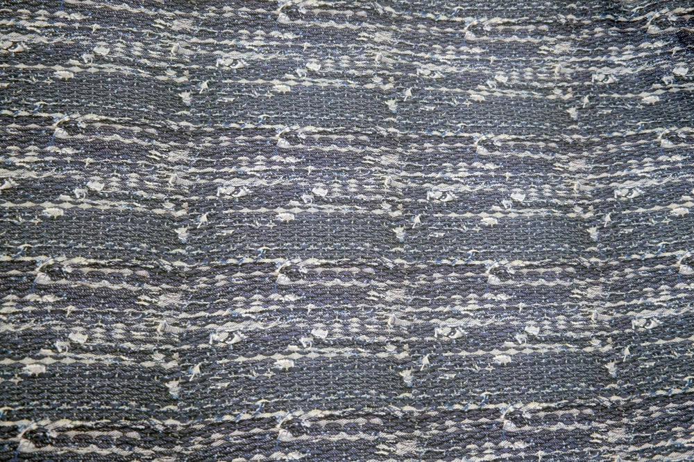 100% Linen Fabric Navy Tweed Print Light Weight 6679 - The Linen Lab - NAVY 6679
