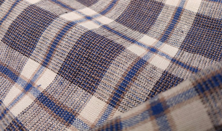 100% Linen Fabric Tartan Check 9s Medium-Heavy Weight 6318 6479 - The Linen Lab - Red 6318