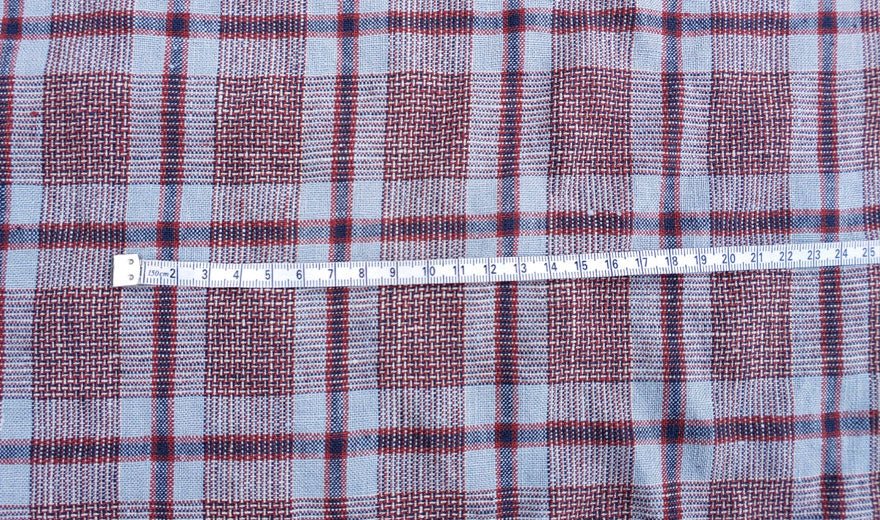 100% Linen Fabric Tartan Check 9s Medium-Heavy Weight 6318 6479 - The Linen Lab - Beige 6479