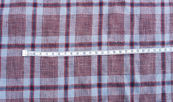100% Linen Fabric Tartan Check 9s Medium-Heavy Weight 6318 6479 - The Linen Lab - Beige 6479