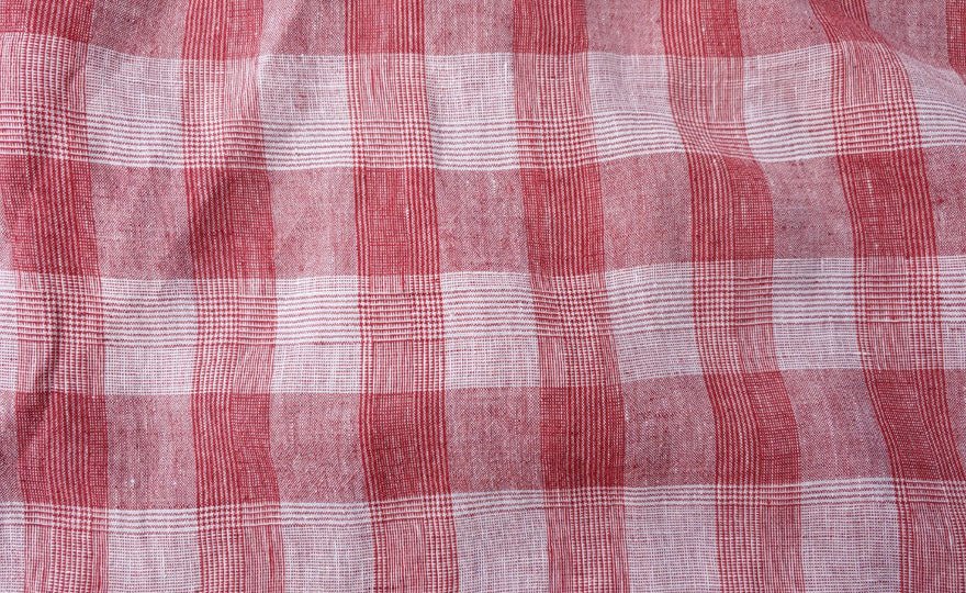 100% Linen Fabric Tartan Glen Plaid 6069 6841 6842 7220 - The Linen Lab - WH*RED 6841