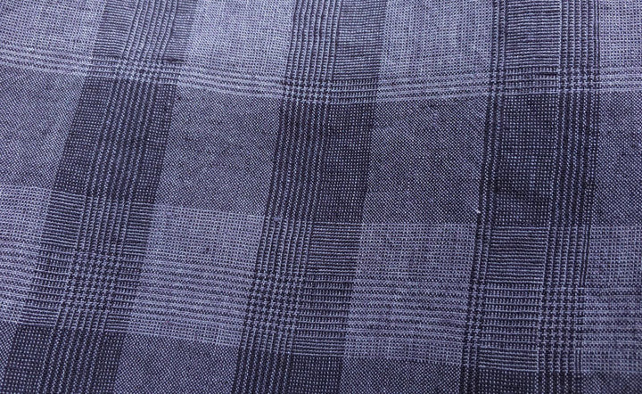 100% Linen Fabric Tartan Glen Plaid 6069 6841 6842 7220 - The Linen Lab - GREY*BK 7220