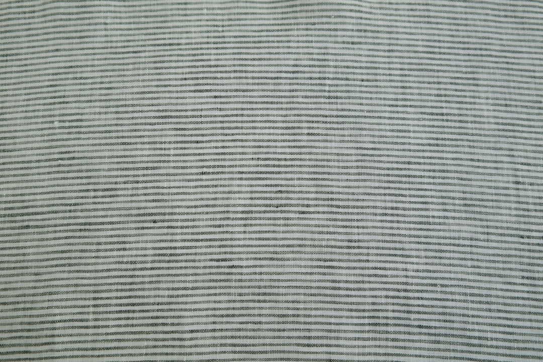 100% Linen Fabric Thin Stripe Collections Light Weight 4768 6939 6280 6279 - The Linen Lab - Grey 4768