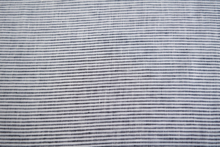 100% Linen Fabric Thin Stripe Collections Light Weight 4768 6939 6280 6279 - The Linen Lab - D/navy 6280
