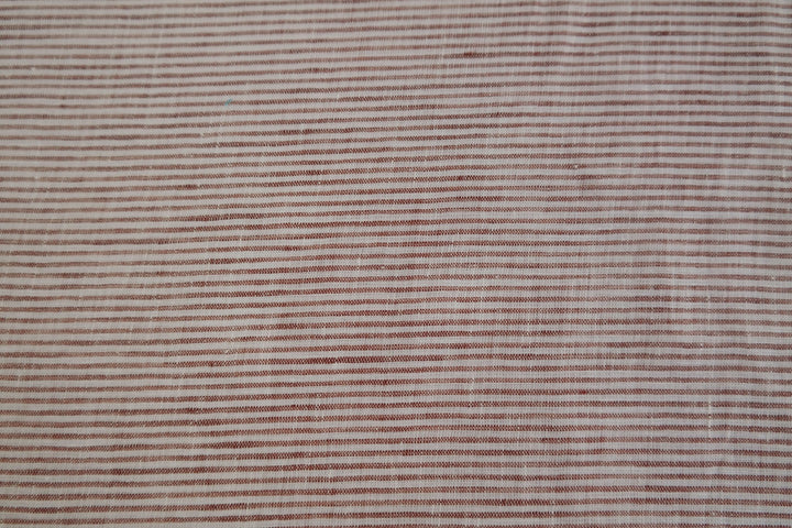 100% Linen Fabric Thin Stripe Collections Light Weight 4768 6939 6280 6279 - The Linen Lab - Red 6279