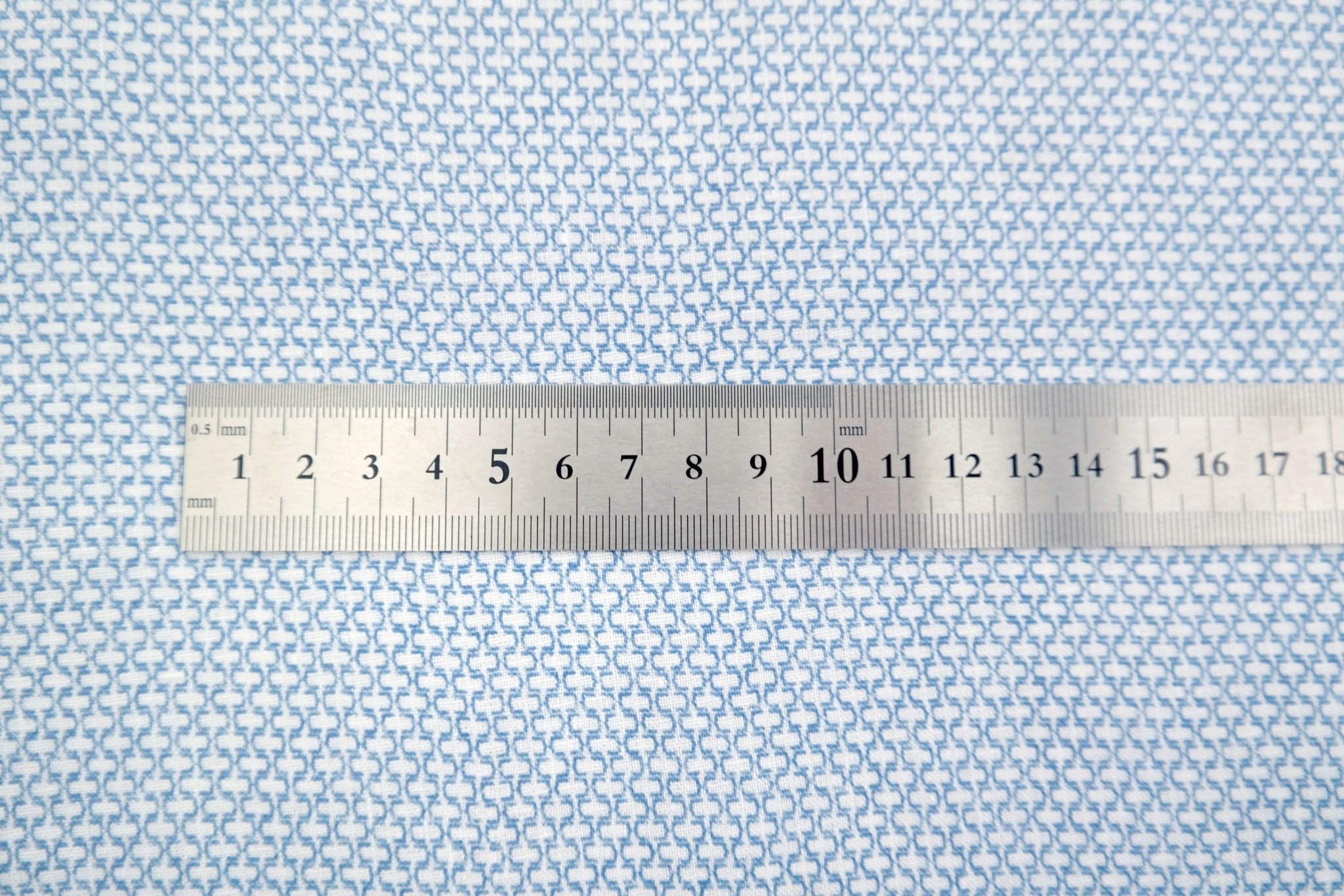 100% Linen Fabric with Small Circle Print 4809 - The Linen Lab - BLUE 4809