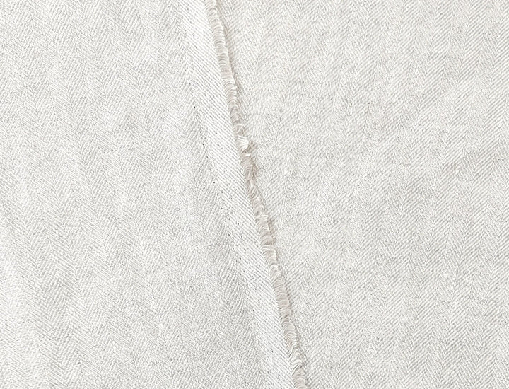 100% Linen Herringbone Twill HBT Fabric medium weight chambray 7313 7314 7727 7529 - The Linen Lab - Khaki