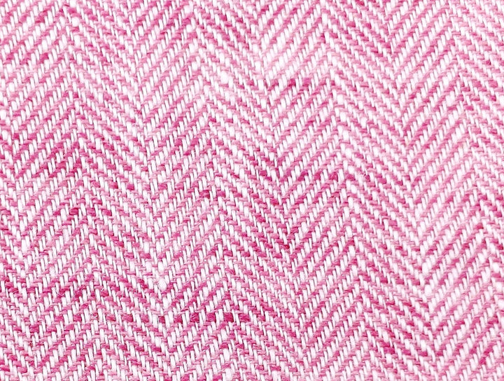 100% Linen Herringbone Twill HBT Fabric medium weight chambray 7313 7314 7727 7529 - The Linen Lab - Pink