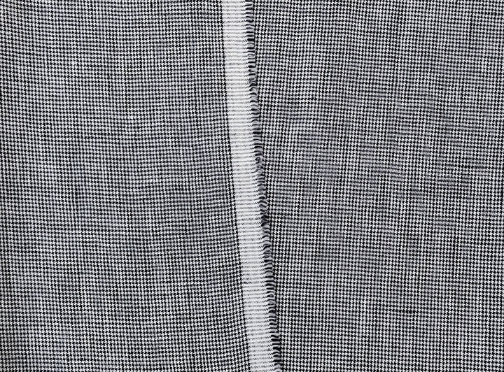 100% Linen, Medium Weight, Classic Black and White Mini Gingham Check 6825 - The Linen Lab - Gray(Dark)