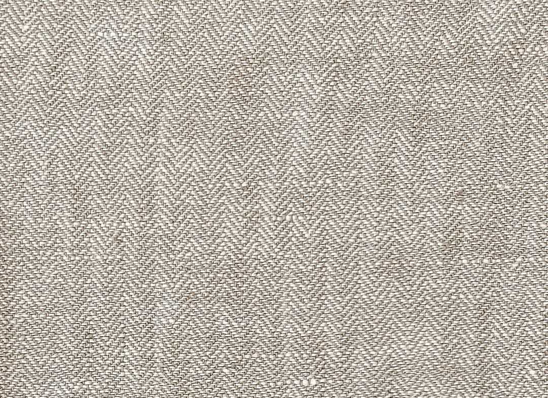 100% Linen Small Herringbone Twill Fabric HBT Chambray 7309 7605 - The Linen Lab - Gray
