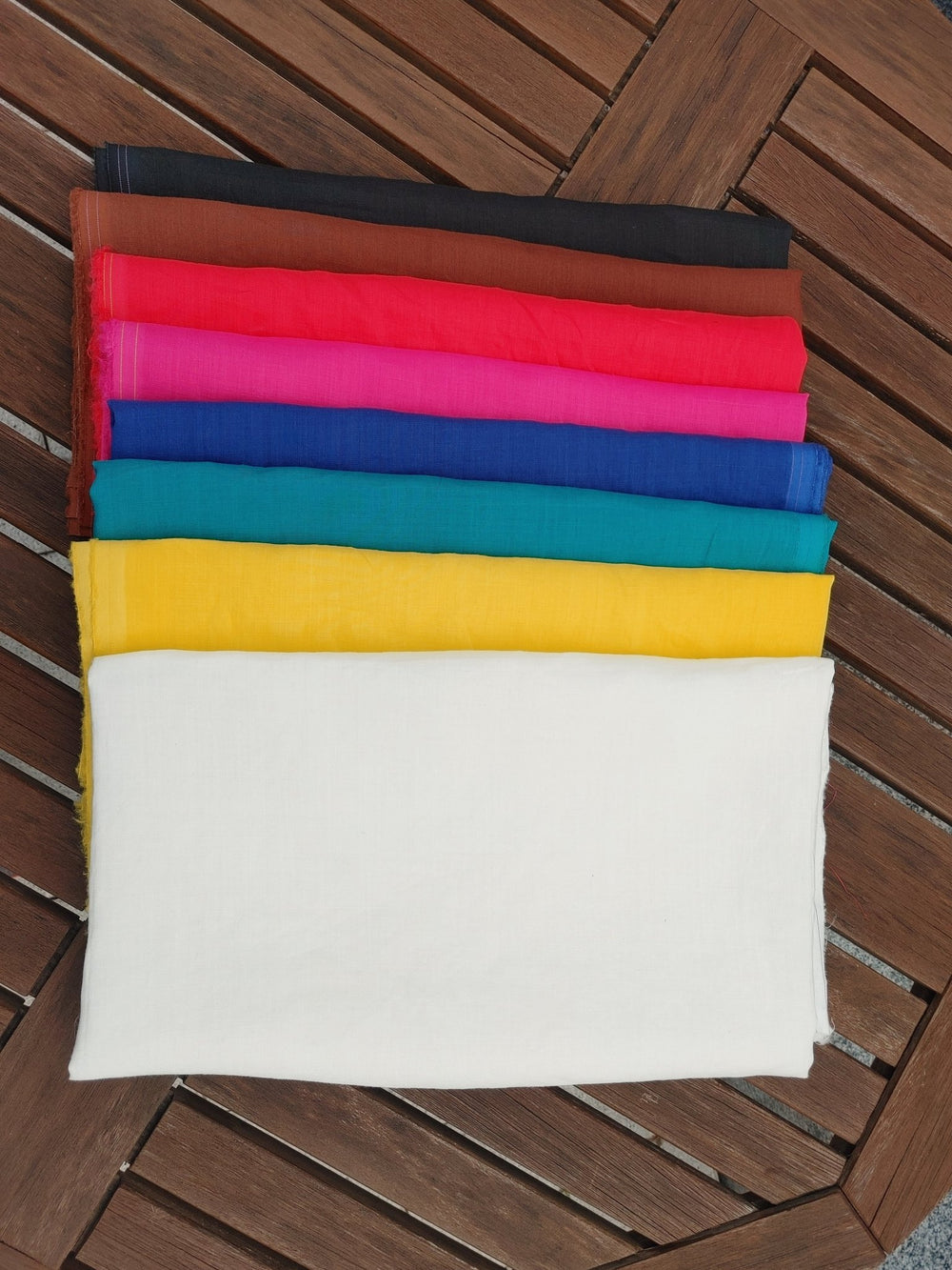 100% Ramie Fabric 60nm Light Weight - The Linen Lab - White