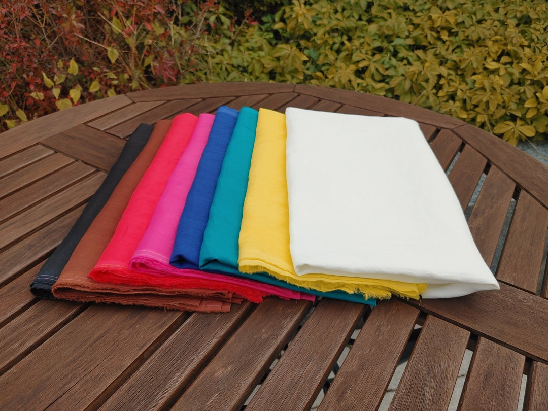 100% Ramie Fabric 60nm Light Weight - The Linen Lab - White
