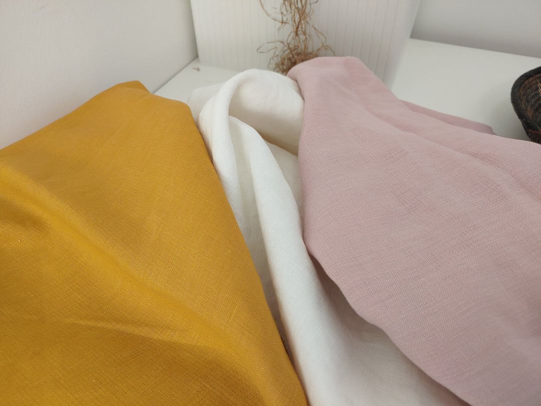 Linen Double Face Fabric (6334 6335 6400) - The Linen Lab - pink