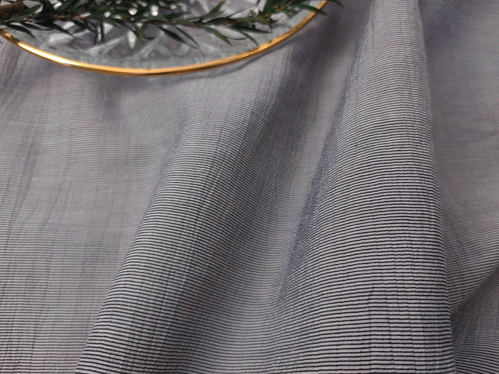 Bamboo mixed fabric with crease effect 4055 - The Linen Lab - Gray