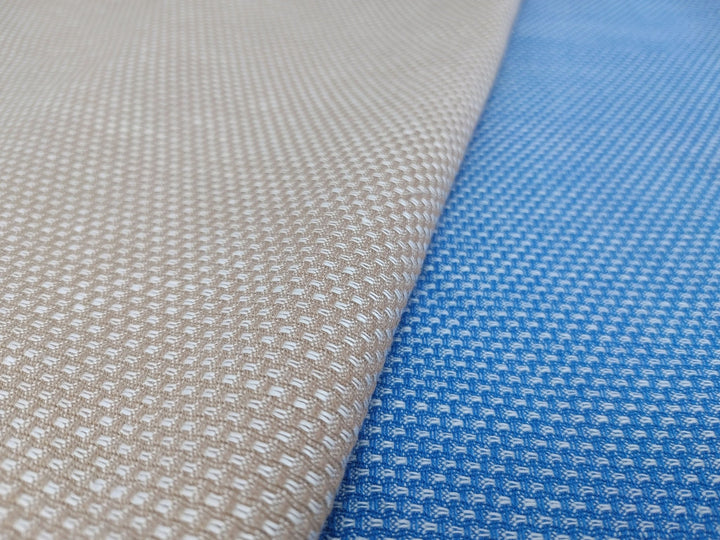 Beyond the Norm: The Bold Textures of Linen Cotton Dobby Chambray 4184 4185 - The Linen Lab - Blue