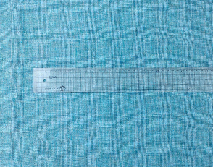 Blue and Green Symphony: A Melange Fusion of Linen and Polyester in Glen Plaid 7788 7789 - The Linen Lab - Blue