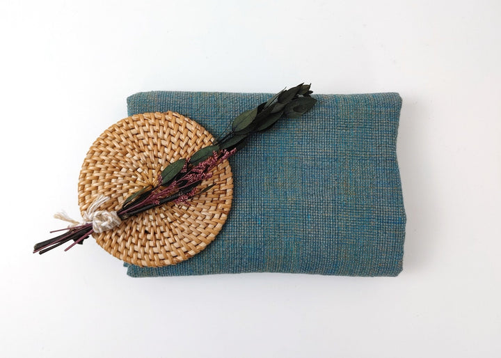 Blue and Green Symphony: A Melange Fusion of Linen and Polyester in Glen Plaid 7788 7789 - The Linen Lab - Green