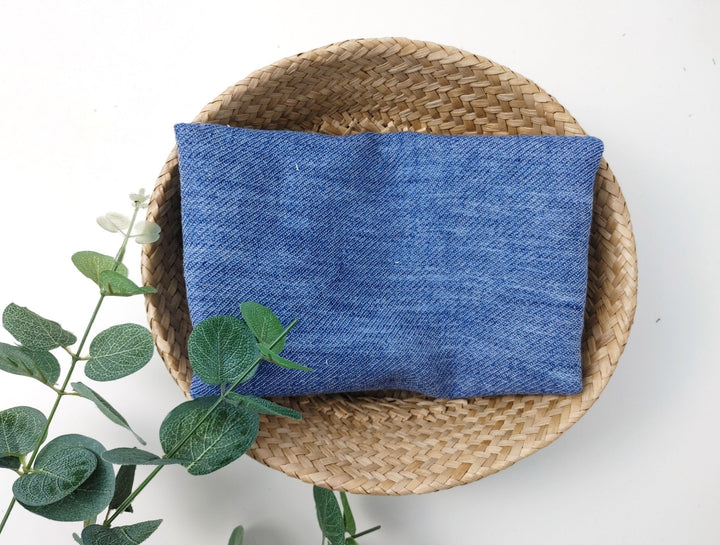 Blue Linen Rayon Cotton Blend Semi-Double-Face Fabric 7146 - The Linen Lab - Blue