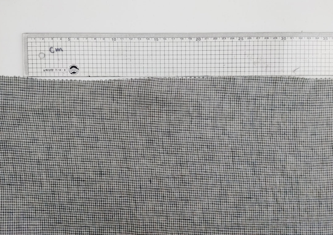Classic Charm: 100% Linen Mini Gingham Check Fabric, Light Weight 6833 - The Linen Lab - Green