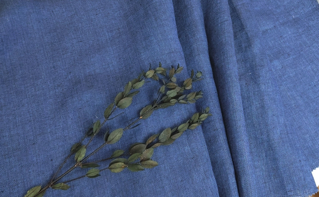 Classic Linen Twill Fabric: 100% Pure Linen, Medium Weight 7490 7615 7254 7255 7256 - The Linen Lab - Green