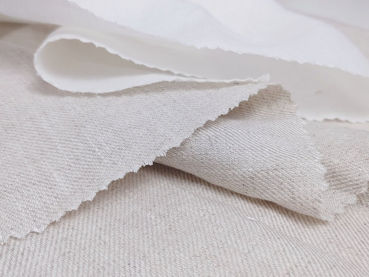 Classic Linen Twill Fabric: 100% Pure Linen, Medium Weight 7490 7615 7254 7255 7256 - The Linen Lab - Green