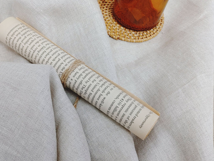Classic Linen Twill Fabric: 100% Pure Linen, Medium Weight 7490 7615 7254 7255 7256 - The Linen Lab - Green