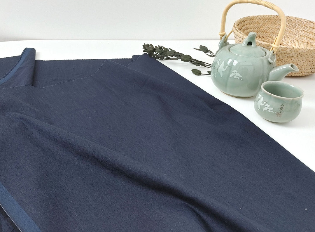 Donna Linen - High Density Linen Rayon Stretch Fabric 4025 4024 5982 4803 4579 4578 4023 3978 - The Linen Lab - Navy(Dark)