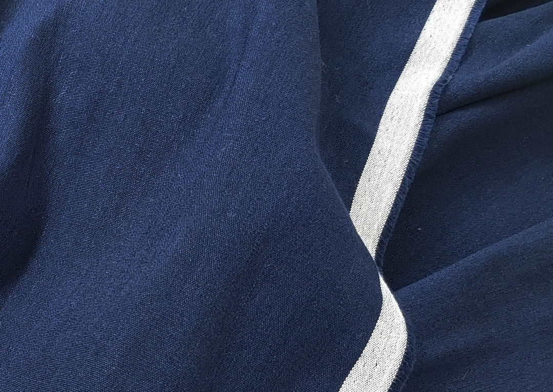 Donna Linen - High Density Linen Rayon Stretch Fabric 4025 4024 5982 4803 4579 4578 4023 3978 - The Linen Lab - Navy(Dark)