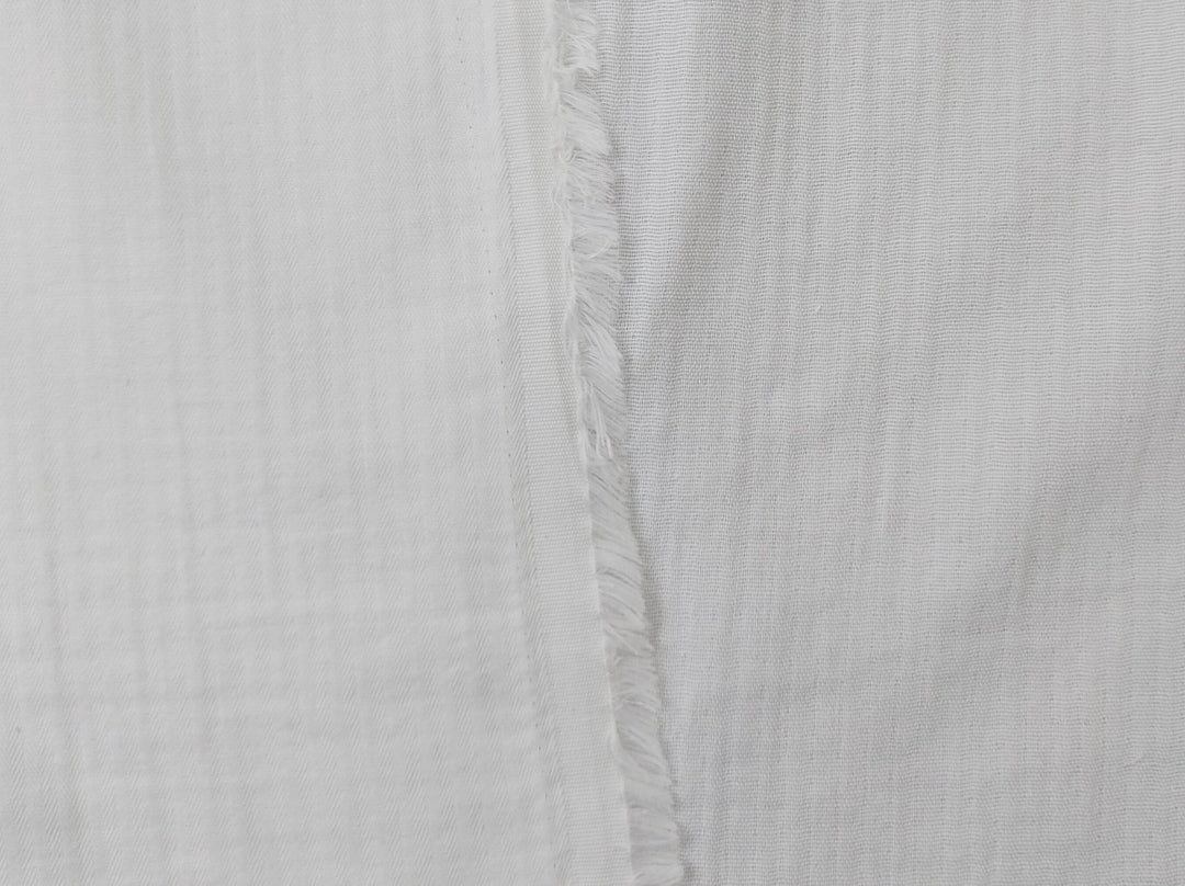 Double-Faced Herringbone Twill: 100% Cotton Fabric 7216 7215 - The Linen Lab - Blue