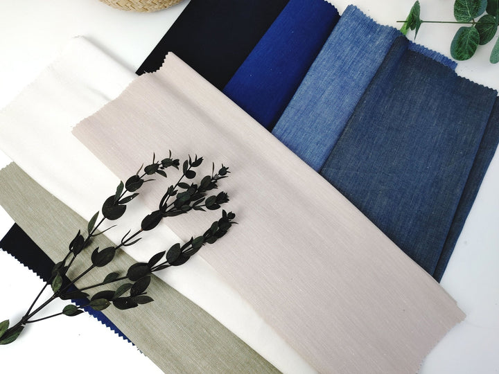 Elevated Comfort: Linen Rayon Twill Stretch Fabric 4232 4420 4580 4581 6428 6429 6430 - The Linen Lab - Blue