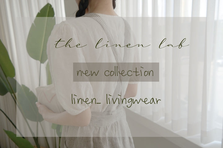 Green Check Linen Apron - The Linen Lab - Green check